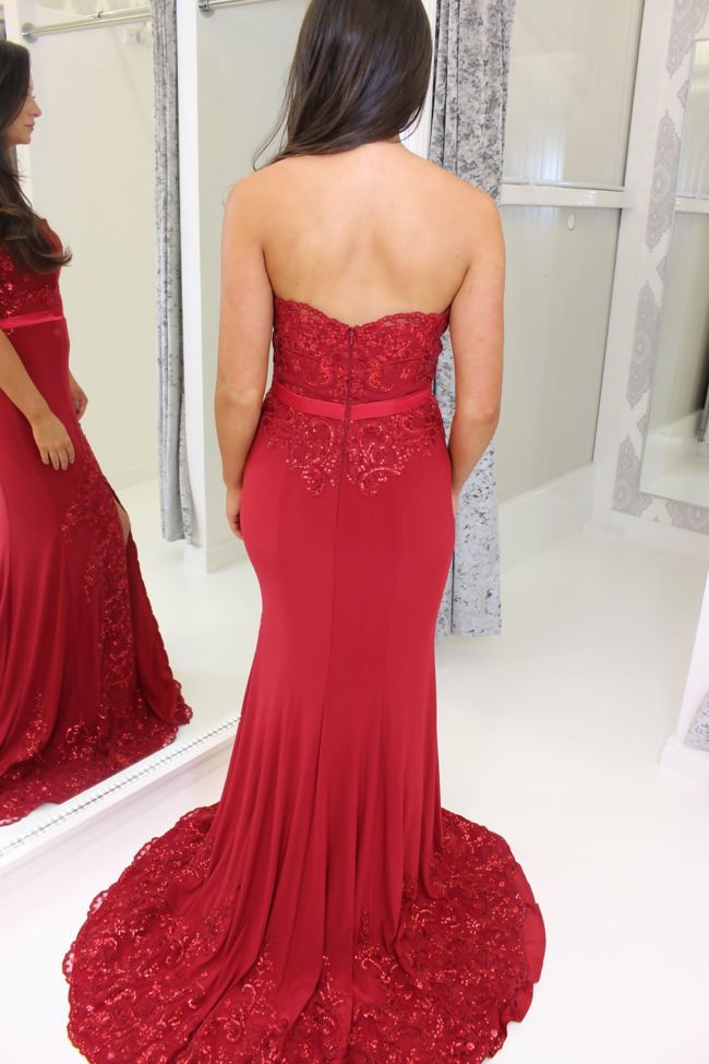 split leg evening gown